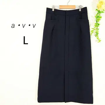아베베 태국 롱 스커트 앞 슬릿 27.5cm 다크 네이비 L 성숙한 코디
