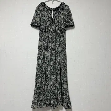 코코딜 꽃무늬 반팔 롱 원피스 빈티지풍 잡지 게재