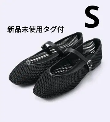 지유 신상품 이번 시즌 메쉬 멜리 제인 신발 S 블랙 시어
