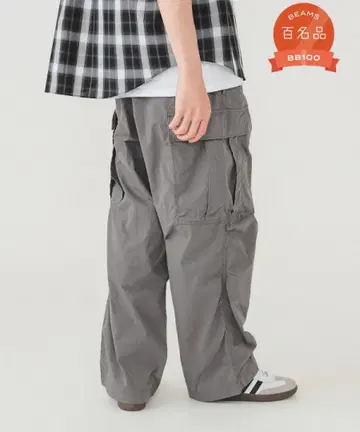BEAMS 빅 6 포켓 카고 팬츠 XL 그레이