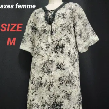 axes femme 엑시즈팜 레이스 튜닉 꽃무늬 레이스업 M