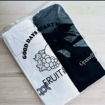 OPTSTUFF FRUIT OF THE LOOM 자수 2PACK 티셔츠
