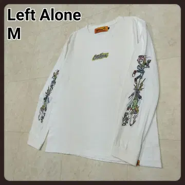레프트 얼론 자수 롱 T M Left Alone