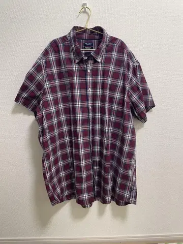 Nautica 체크 반팔 셔츠 BIG 사이즈