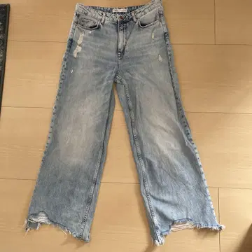 자라 와이드 레그 데님 팬츠 EUR 38