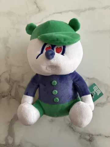 Hello!! TSUKKY 헬로 츠키 big 봉제 인형 블루 파랑