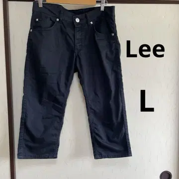 Lee 리 7부 기장 하프 팬츠 무릎 아래 팬츠 반바지 블랙 캐주얼