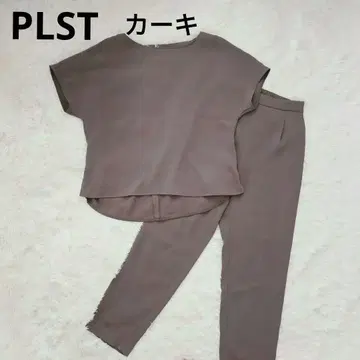새상품급 PLST 플라스테 카키 셋업 반팔