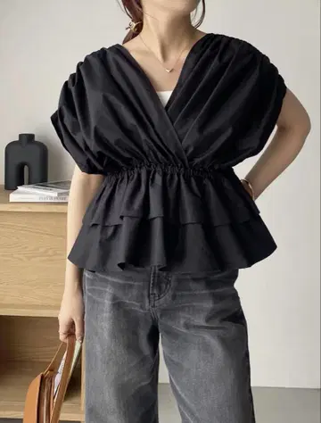 CAPRICIEUX LE'MAGE 카슈쿨 개더 블라우스