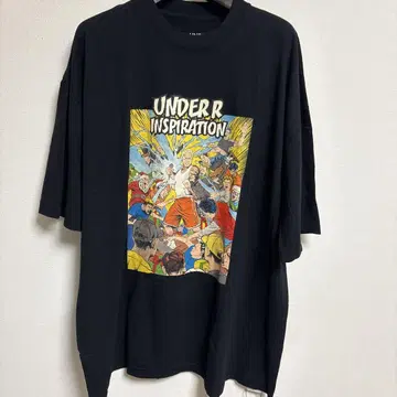 UNDER R 아트 프린트 티셔츠 블랙