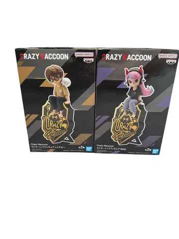 CRAZY RACCOON 모니터 탑 피규어 2개