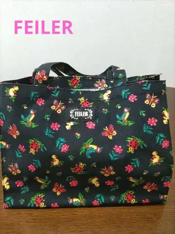 FEILER 토트백 하이디 패턴 블랙