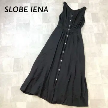새상품급 SLOBE IENA 린넨 블렌드 슬리브리스 원피스 블랙