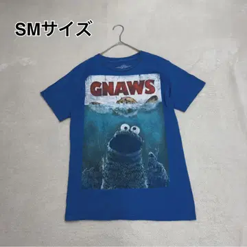 GNAWS 쿠키 몬스터 티셔츠 SM 조스 패러디 세서미
