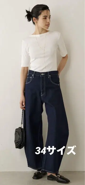 윔 가젯 라인 커브 데님 34 사이즈