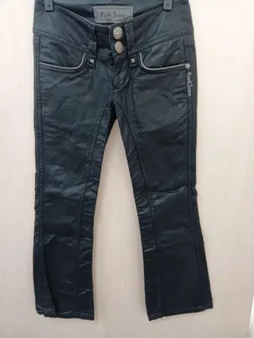 COOK JEANS 블랙 플레어 팬츠 로우라이즈 여성용 사이즈 3