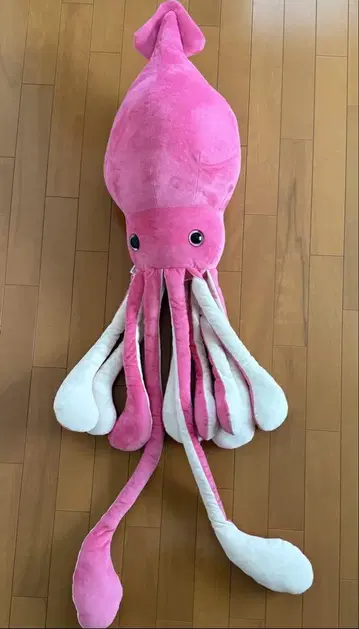 핑크 오징어 봉제 인형 약 80cm