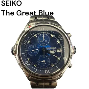 세이코 The Great Blue 쿼츠 손목시계 크로노그래프 100m