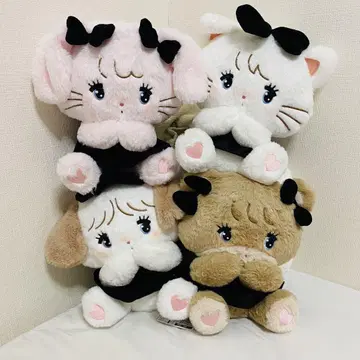 mikko characters BLACK RIBBON 봉제 인형 4종
