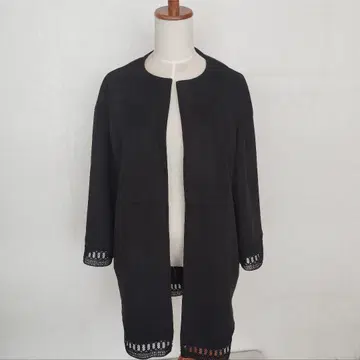자라 블랙 노카라 자켓