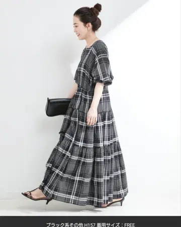 베이세 재고 보일 티어드 벌룬 소매 원피스 워셔블