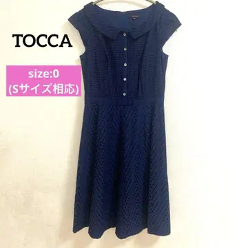 TOCCA 원피스 0 사이즈 네이비 무릎 기장 포켓 있음 토카