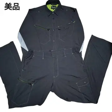 새상품급 WORKMAN 열차단 더블 메쉬 상하의 세트 LL 아이스 블랙