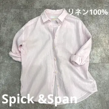 스픽 앤 스팬 고급 Herdmans 린넨 셔츠 린넨 긴팔 핑크
