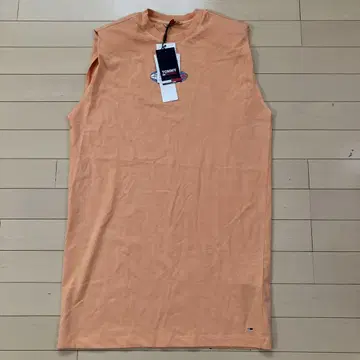 7.14 토미힐피거 청바지 미사용 새상품 슬리브리스 원피스 오렌지 XS