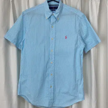 Ralph Lauren 스카이블루 스트라이프 반팔 셔츠