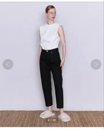 UNITED ARROWS 하이 웨스트 5포켓 데님 크롭 팬츠