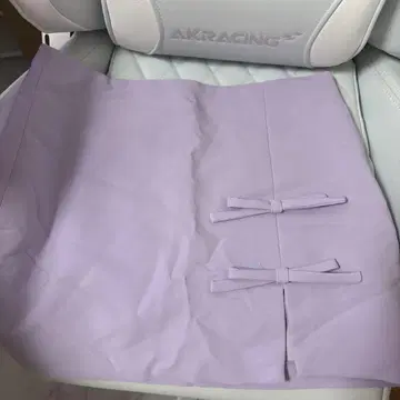 자라 라벤더 리본 포함 타이트 스커트