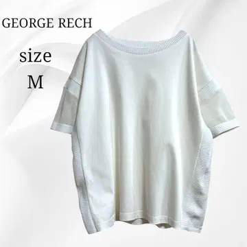 GEORGES RECH 메쉬 소매 반팔 티셔츠 화이트 38
