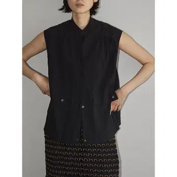 새상품 TODAYFUL 플랩 포켓 코튼 조끼 블랙 F