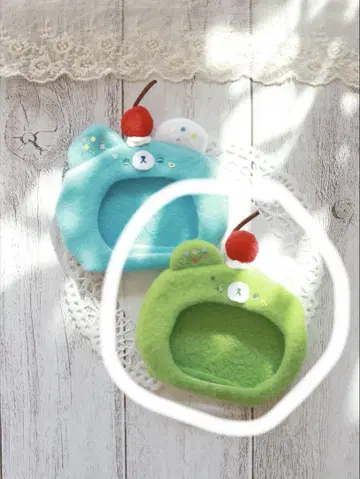 멜론 소다의 의상 모자. 봉제 의류. 니지파페. 10cm 봉제 인형.