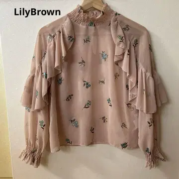 릴리 브라운 LilyBrown 라메 미니 꽃무늬 블라우스