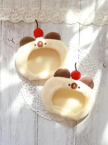 푸딩 곰 인형 모자. 봉제 의류. 니지파페. 10cm 봉제 인형
