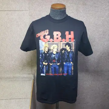 GBH 티셔츠 M 블랙 펑크 밴딩 y6768j