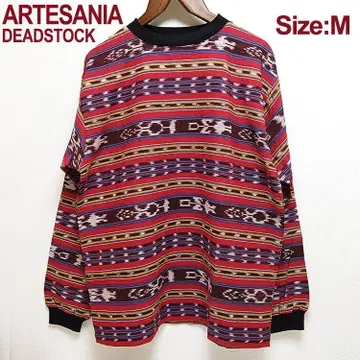 ARTESANIA 아르테사니아 긴팔 티셔츠 데드스탁 빨간색 멀티 M