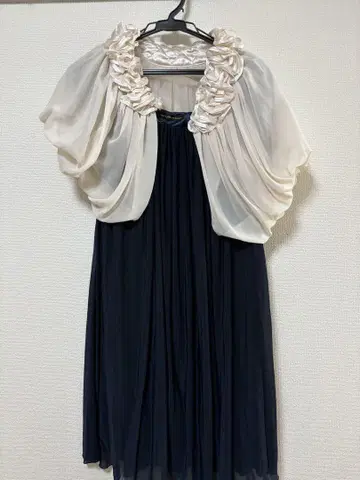 네이비 반팔 드레스 볼레로 세트 파티 드레스 결혼식