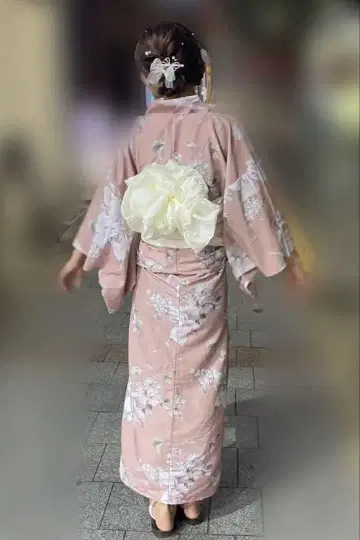 꽃무늬 핑크 유카타