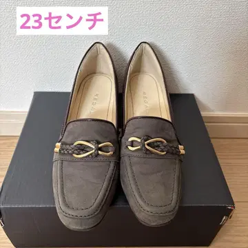 REGAL 브라운 스웨이드 로퍼 미들 힐