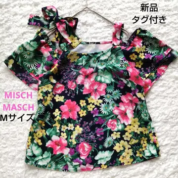 미슈마슈 MISCH MASCH 새상품 리본 꽃무늬 티어드 슬리브