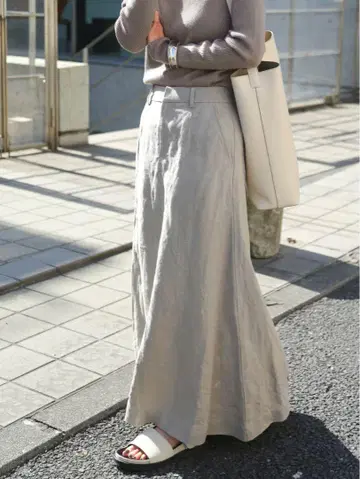 라빠르망 Linen Canvas Long Skirt