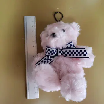 핑크 곰 봉제 인형 약 15cm