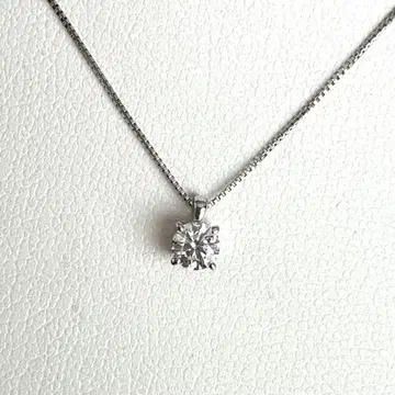 PT 다이아몬드 펜던트 목걸이 0.334ct 4개 세팅