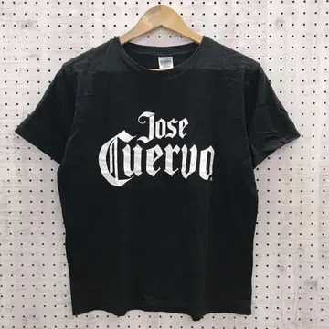 술 데킬라 구제 의류 Jose Cuervo 로고 프린트 반팔 티셔츠