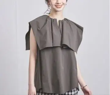 UNITED ARROWS TFT 개더 크루넥 블라우스
