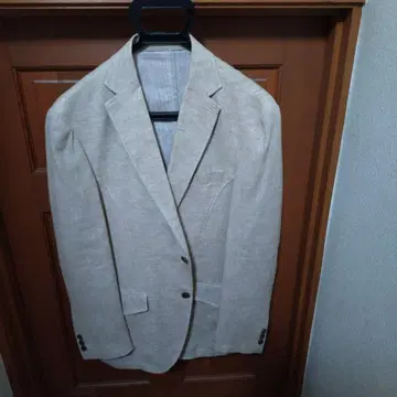 새상품 베이지 린넨 혼방 테일러드 자켓