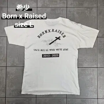 레어 Born x Raised LOGO S/S CROSS ROSE TEE